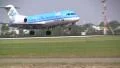 Fokker 70 landing on runway HD Footage