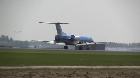 Fokker 70 thrust reverser Stock Footage 4893130