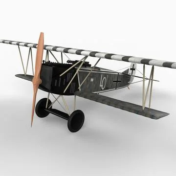Fokker D.VII Biplane 3D Model