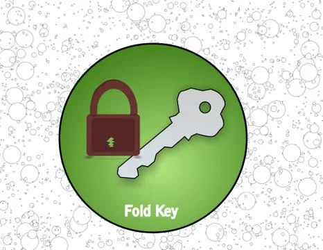 Fold key icon Stock Illustration