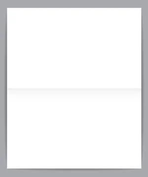Fold the white paper in half Stock Illustration