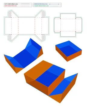 Foldable box, custom luxury product box, wine, cosmatic, bottle fashion box d Stock Illustration