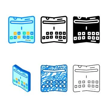 Foldable electronics future technology color icon vector clean Stockillustratie