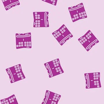 Foldable electronics future technology glyph vector seamless pattern Stock Illustration