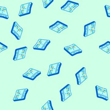 Foldable electronics future technology isometric icon seamless pattern Stock Illustration