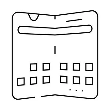 Foldable electronics future technology line icon vector illustration Stock Illustration