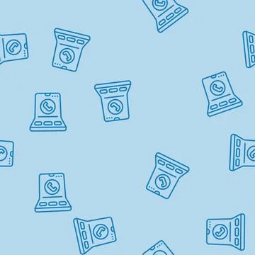 Foldable electronics future technology line seamless pattern Stockillustratie