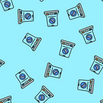 Foldable electronics future technology vector seamless pattern Stock Illustration