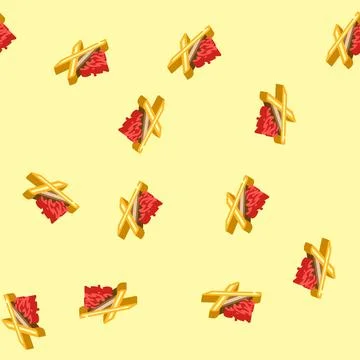 Foldable fire pit glamping isometric icon seamless pattern 스톡 일러스트