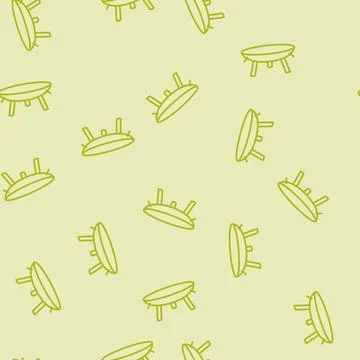 Foldable fire pit glamping line seamless pattern 스톡 일러스트