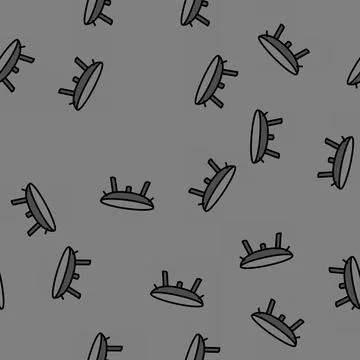 Foldable fire pit glamping vector seamless pattern 스톡 일러스트