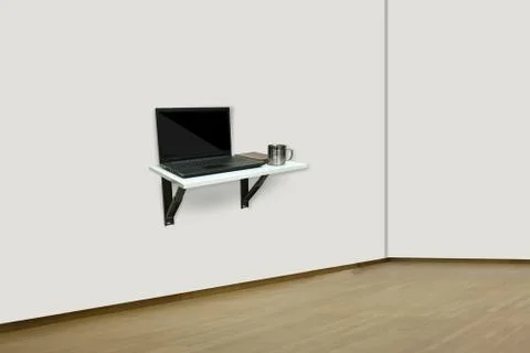 Foldable laptop table for work from home. study table . Stock Photos