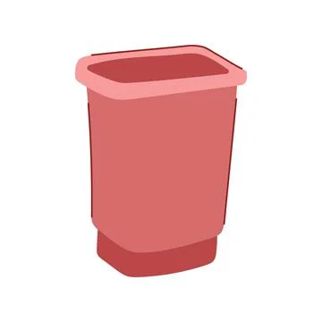 Foldable laundry basket plastic cartoon vector illustration Illustration