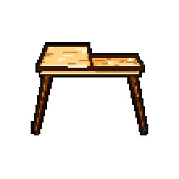 Foldable portable lap desk pixel art vector illustration Ilustração Stock
