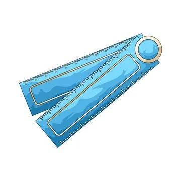 Foldable ruler illustration Stock Illustration