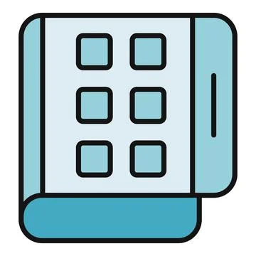 Foldable screen smartphone showing apps interface icon Stock Illustration
