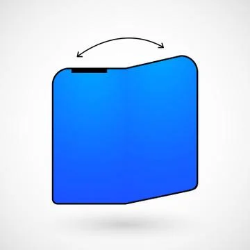 Foldable screen smartphone, vector Stock Illustration