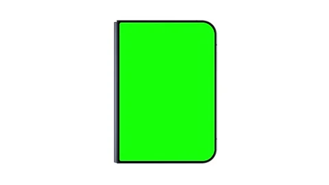 Foldable Smartphone Opening Animation With Green Screen Mockup Stock Footage 346399447