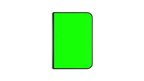 Foldable Smartphone Opening Animation With Green Screen Mockup Видео 346399449