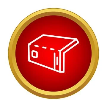 Foldable smartphone technology concept on a red icon Stock Illustration