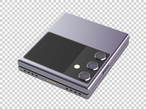 Foldable smartphone with three cameras イラスト素材