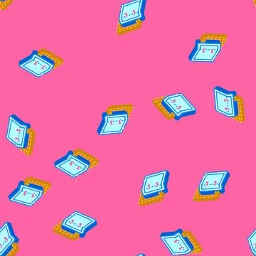 Foldable storage isometric icon seamless pattern Illustrazione stock