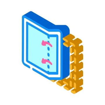 Foldable storage isometric icon vector illustration Illustrazione stock