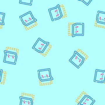 Foldable storage vector seamless pattern Stock Illustration