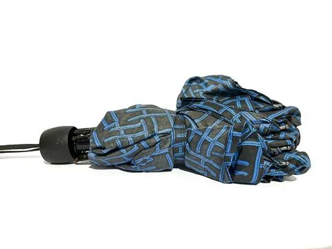 Foldable umbrella isolated on white background Stock Photos