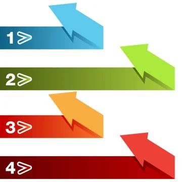 Folded arrow dividers Stock Illustration