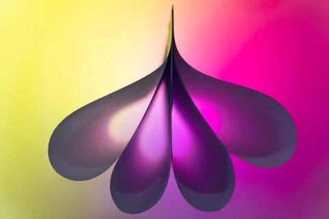 Folded backlit paper abstract flower shape suitabe as wallpaper. Stock Illustration