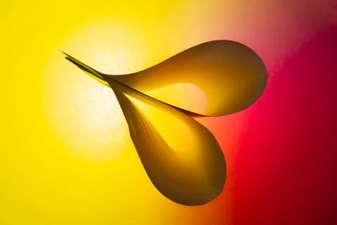 Folded backlit paper abstract heart shape suitabe as wallpaper. Stock Illustration