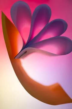 Folded backlit paper abstract shapes suitabe as wallpaper. Stock Illustration