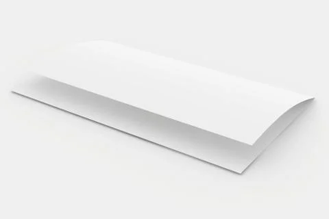 The folded blank sheet of paper Illustrazione stock