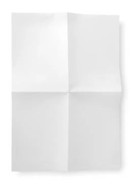 Folded blank sheet of paper Stock Photos