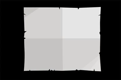 Folded blank sheet paper, template for letter. Stock Illustration