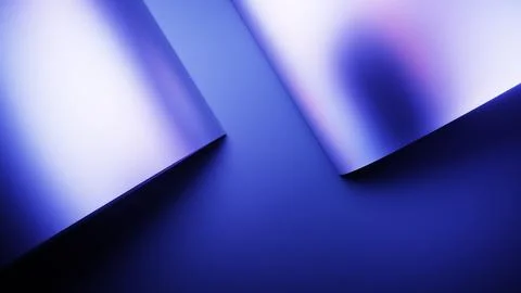Folded blue gradient background with clean geometric panels. Stock Illustration