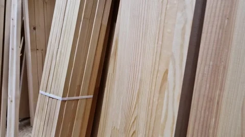 Folded boards close-up, straight cut Stock Footage 250349269