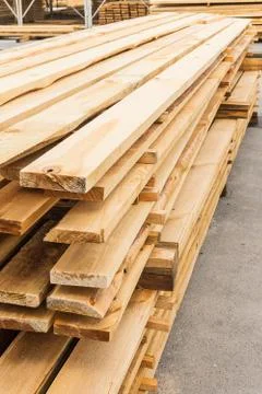 Folded boards in the store Stock Photos