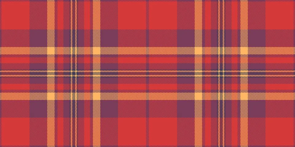 Folded check textile vector, dining room pattern plaid background. Pop seam.. Stock Illustration