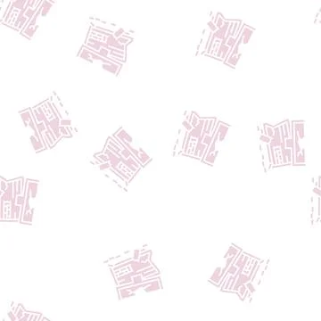 Folded chest glyph seamless pattern Stockillustratie