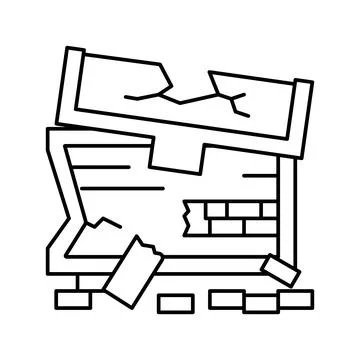 Folded chest line icon vector illustration Stock Illustration