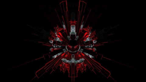 Folded City Looping Animation Stock Footage 73425651