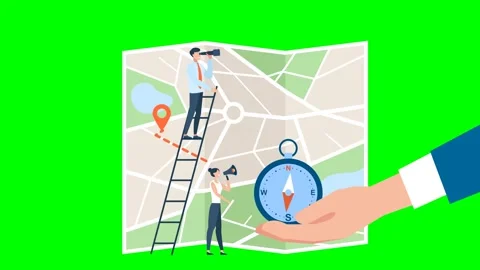 Folded City map. GPS navigator. Tiny Characters Orienteering at Huge Paper Map Stock Footage 294800661