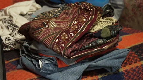 Folded clothes Video stock 25423230