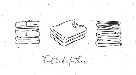 Folded clothes graphic style Stock Illustration