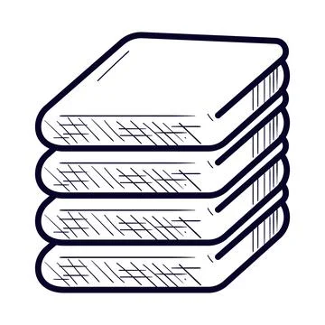 Folded clothes laundry Stock Illustration