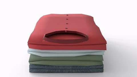 Folded clothes with white background Stock Illustration