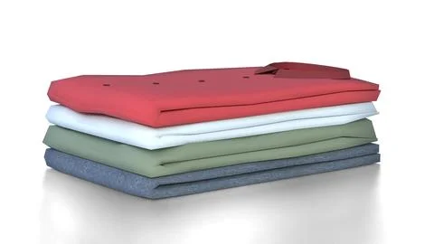 Folded clothes on white background イラスト素材