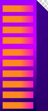 Folded-corner document icon is showing gradient bars and drop shadow on Illustrazione stock